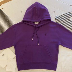AMI de coeur22 Sports Hoodie Purple Heart Embroidery